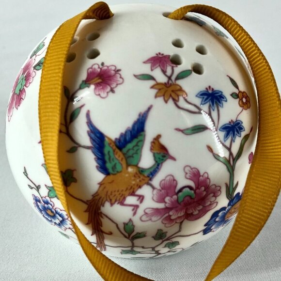 Vintage Hammersley Bone China Bird Of Paradise Pomander Ball Diffuser - Picture 2 of 6